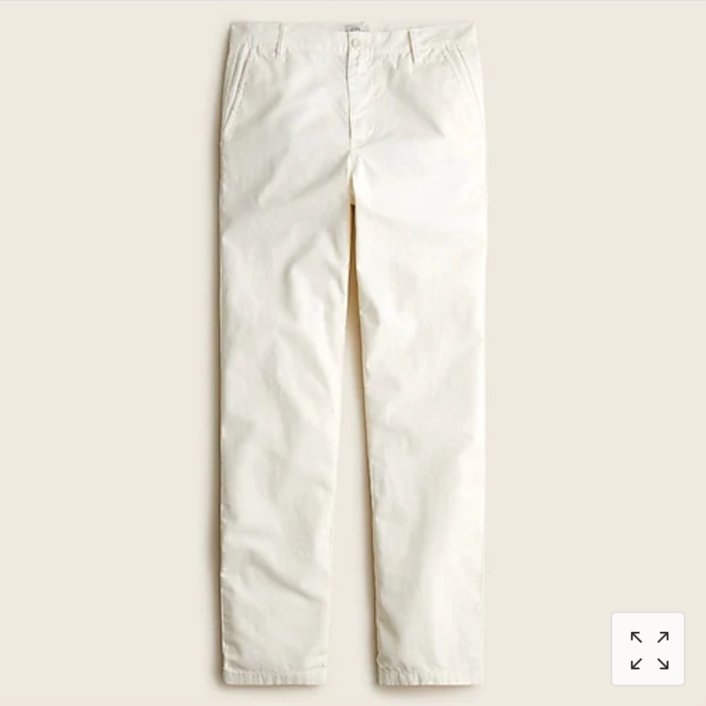 J. Crew Off-White Straight-Leg Pants